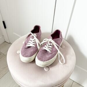 Vans Purple Lace Up Sneakers Size 7.5